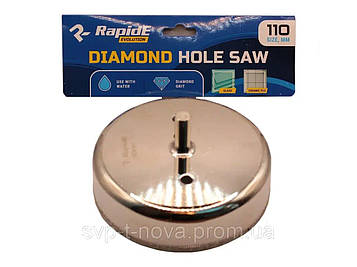 Коронка по плитці та склу 110mm RapidE TILE/GLASS з направляющим свердлом Код/Артикул KR-110