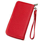 Гаманець жіночий на одну блискавку з екокожі флотар KIVI 19015 Червоний, фото 2