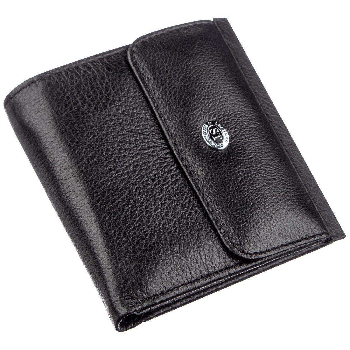 Жіночий гаманець з монетницьою ST Leather 18919 Чорний, фото 1