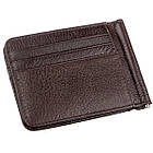 Стильний чоловічий Затискач ST Leather 18941 Коричневий, фото 3