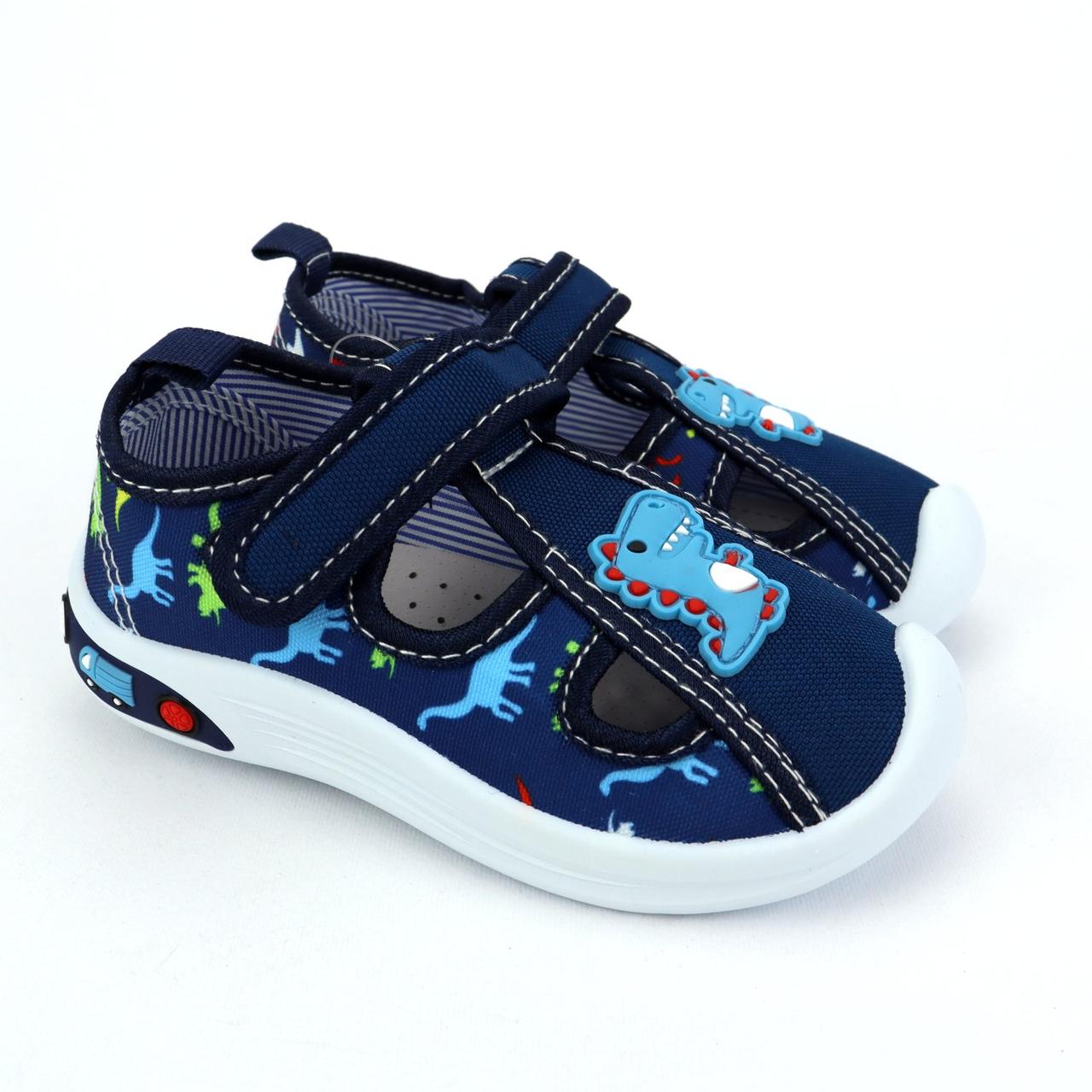 Сині капці для дітей на липучці кеди тм Tom.m