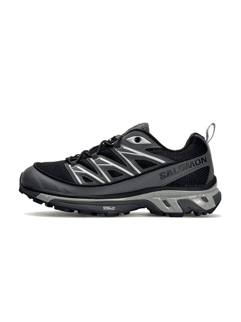 Чоловічі шкіряні текстиль кросівки Salomon XT-6 EXPANSE Dark Grey, кеди шкіра текстиль сірі 41