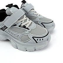 11487C Кросівки Том м сірі дитячі на липучці розмір, фото 4