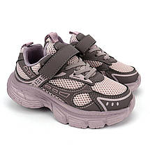 11487F Дитячі кросівки для дівчаток бузкові з липучкою Tom. розмір 29 - устілка 17,8 см, фото 3