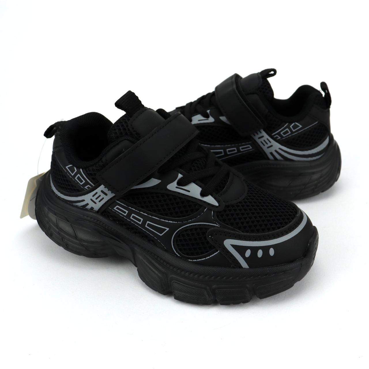 11487B Чорні дитячі кросівки на липучці Tom.m розмір