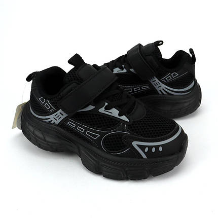 11487B Чорні дитячі кросівки на липучці Tom.m розмір, фото 1