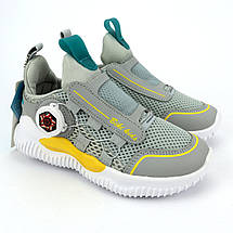 00991E Кросівки дитячі зі швидким шнуруванням сірі тм Biki розмір, фото 3