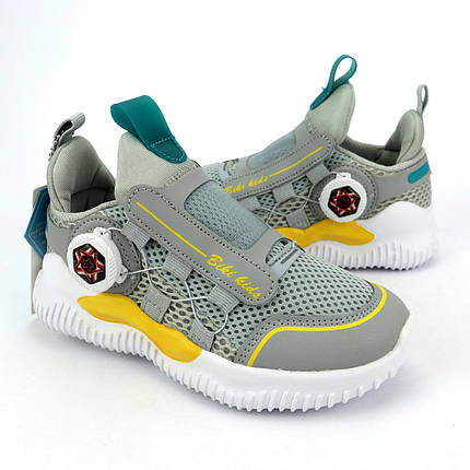 00991E Кросівки дитячі зі швидким шнуруванням сірі тм Biki розмір, фото 1