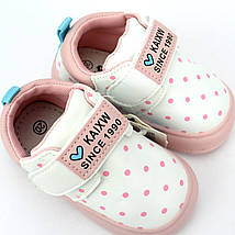 50961B Кросівки дитячі білі для дівчинки на липучці тм Томм, фото 5