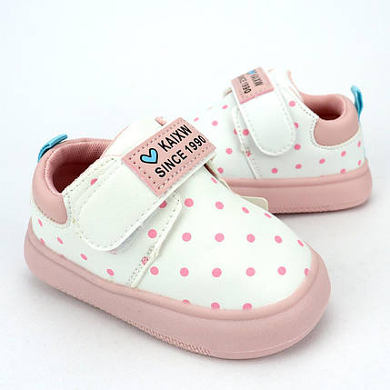 50961B Кросівки дитячі білі для дівчинки на липучці тм Томм, фото 1