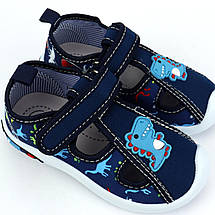 11504A Сині капці для дітей на липучці кеди тм Tom.m, фото 4
