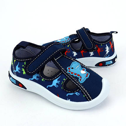 11504A Сині капці для дітей на липучці кеди тм Tom.m, фото 1