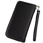 Гаманець жіночий на одну блискавку з екокожі флотар KIVI 19014 Чорний, фото 2