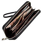 Гаманець жіночий на одну блискавку з екокожі флотар KIVI 19014 Чорний, фото 3