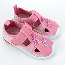 11510D Дитячі текстильні капці для дівчинки рожеві кеди тм Tom.m, фото 5