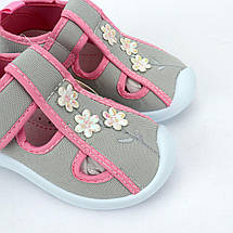 11510C Тапочки дитячі текстильні кеди для дівчинки на липучках тм Tom.m, фото 5