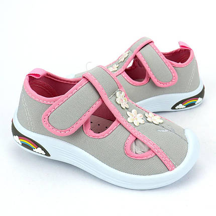 11510C Тапочки дитячі текстильні кеди для дівчинки на липучках тм Tom.m, фото 1