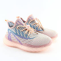 11563C Кросівки дитячі для дівчинки текстильні рожеві шнурки з фіксатором і тм Том.м розмір, фото 4