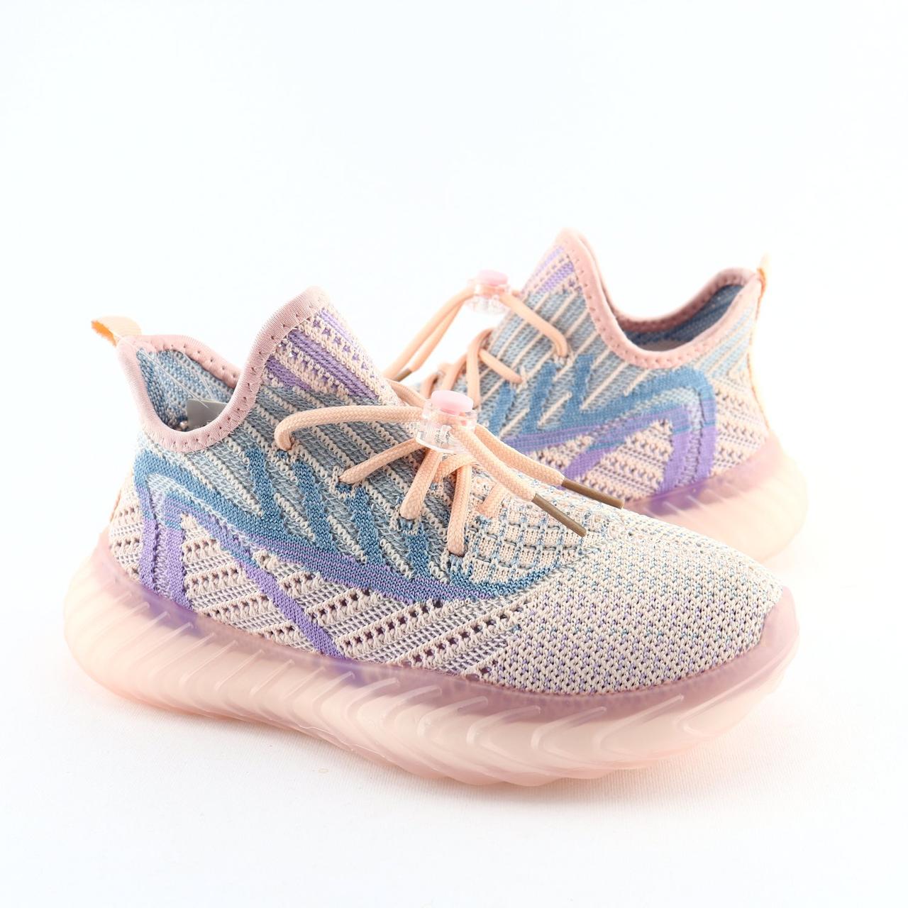 11563C Кросівки дитячі для дівчинки текстильні рожеві шнурки з фіксатором і тм Том.м розмір