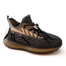 11563B Кросівки тканинні дитячі чорні шнурівка з фіксатором і тм Том.м розмір, фото 4