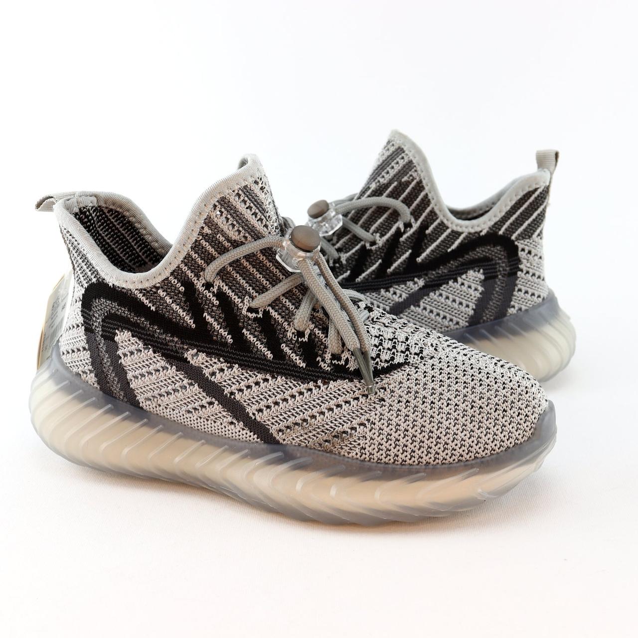 11563A Дитячі текстильні кросівки Tom M сірі шнурівка ізи розмір