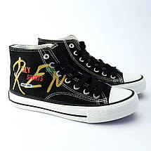 11174A Високі чорні підліткові кеди текстильні тм Том.м, фото 2