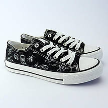 11175A Чорні підліткові кеди для дітей текстильні Tom.m, фото 3