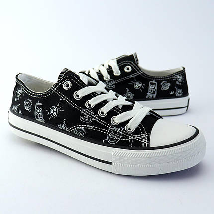 11175A Чорні підліткові кеди для дітей текстильні Tom.m, фото 1