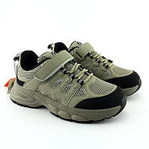 11566H Дитячі кросівки оливкові на липучці Тм Biki розмір, фото 3