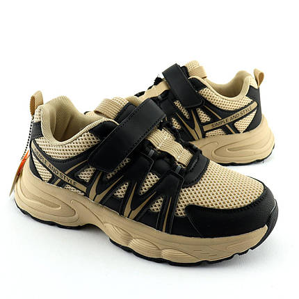 11567K Кросівки для дітей бежеві з чорними вставками Тм BI&KI розмір, фото 1