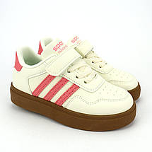 51029E Кросівки дівчинці білі з рожевими вставками тм Tom. розмір, фото 2