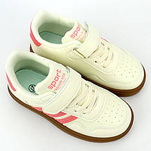 51029E Кросівки дівчинці білі з рожевими вставками тм Tom. розмір, фото 4