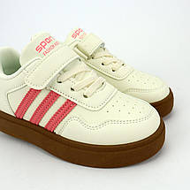 51029E Кросівки дівчинці білі з рожевими вставками тм Tom. розмір, фото 5