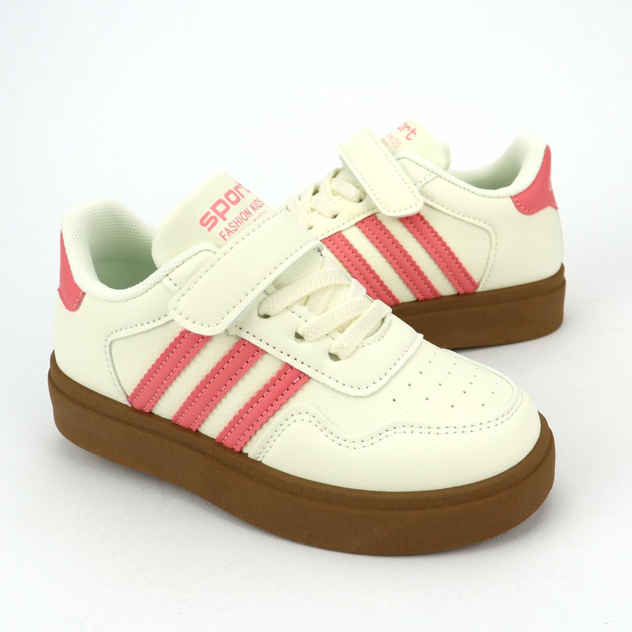 51029E Кросівки дівчинці білі з рожевими вставками тм Tom. розмір