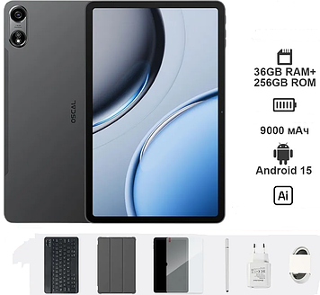 Планшет Blackview OSCAL PAD 100 Grey 12/256GB 4G 9000mAh подарунок - клавіатура + чохол, скло, стілус