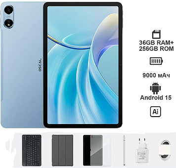 Планшет Blackview OSCAL PAD 100 Blue 12/256GB 4G 9000mAh подарунок - клавіатура + чохол, скло, стілус