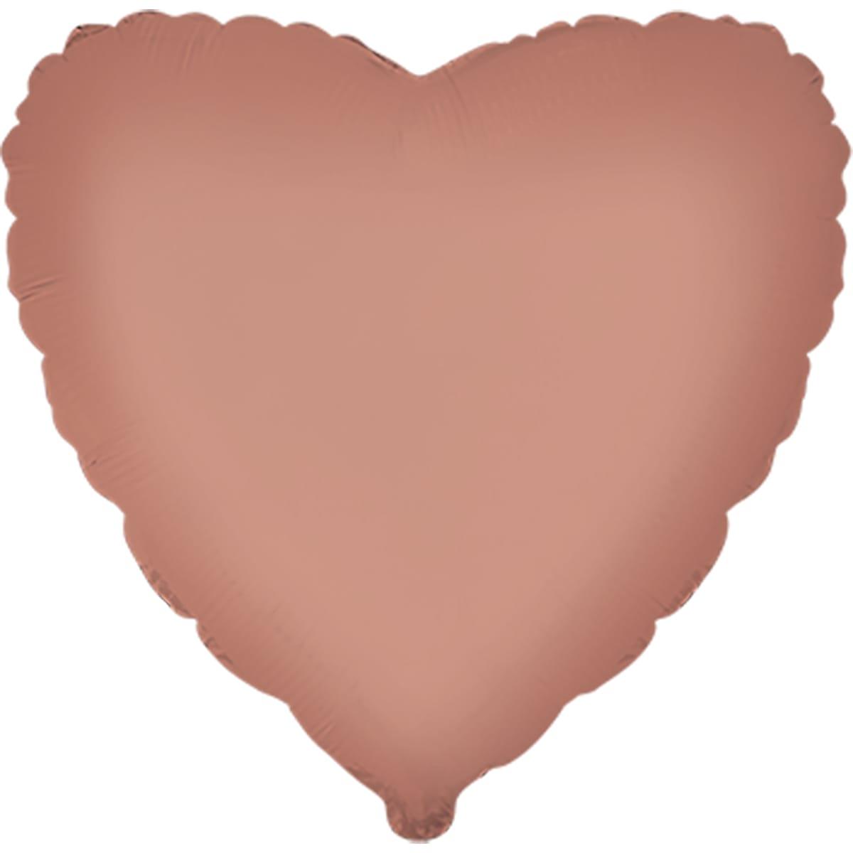 Flexmetal 18" Серце димчасто рожеве Matte Vintage Rose Фольгований шар
