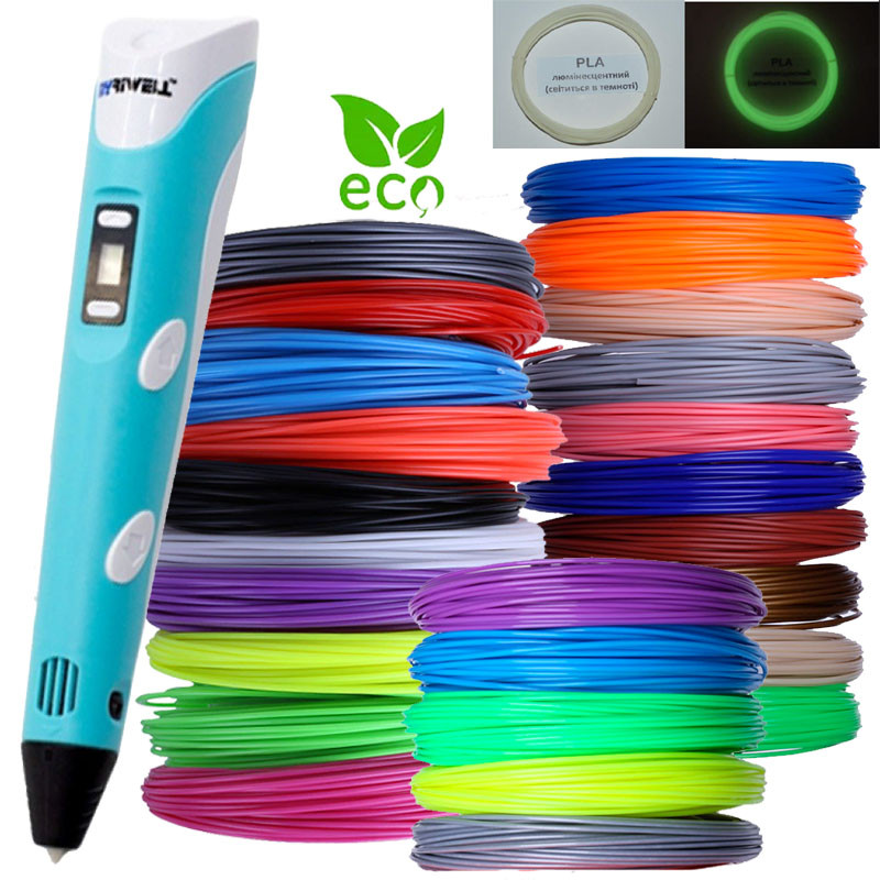 3D ручка Myriwell RP100B з набором пластику 25 кольорів 125 метрів Бірюзова