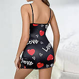 Атласний жіночий короткий пеньюар – пеньюар для дому та відпочинку, подарунок для неї, фото 3