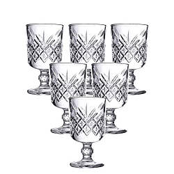 Набір чарок на ніжці 6 шт 60 мл скляні чарки для горілки, настоянки