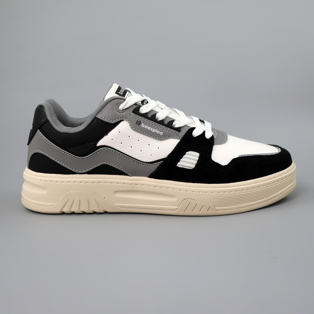 Кеди чоловічі шкіряні 590008 Чорно-білі, фото 1