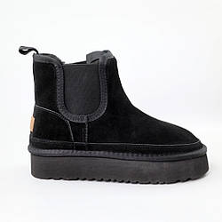 Угги замшеві зимові 587017 Чорні