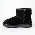 Угги замшеві зимові 586745 Чорні, фото 3