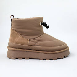 Угги жіночі вологостійкий балон хутро 590200 Коричневі