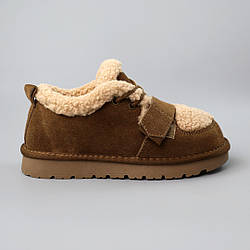 Угги жіночі замшеві хутро 590141 Коричневий