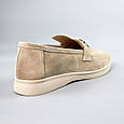 Лофери жіночі осінні замшеві 586284 Бежеві, фото 5