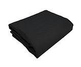 Наматрацник захисний Point Art чорний 150х190 см з резинкою по 4-х кутах, фото 2