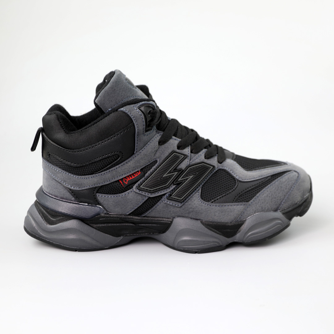 Кросівки чоловічі термо вологостійкі 590419 Сірі чорні, фото 1