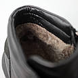 Кросівки чоловічі шкіряні хутро 590273 Чорні, фото 5