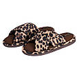 Хатні тапочки леопардові 590836 Коричневі, фото 2